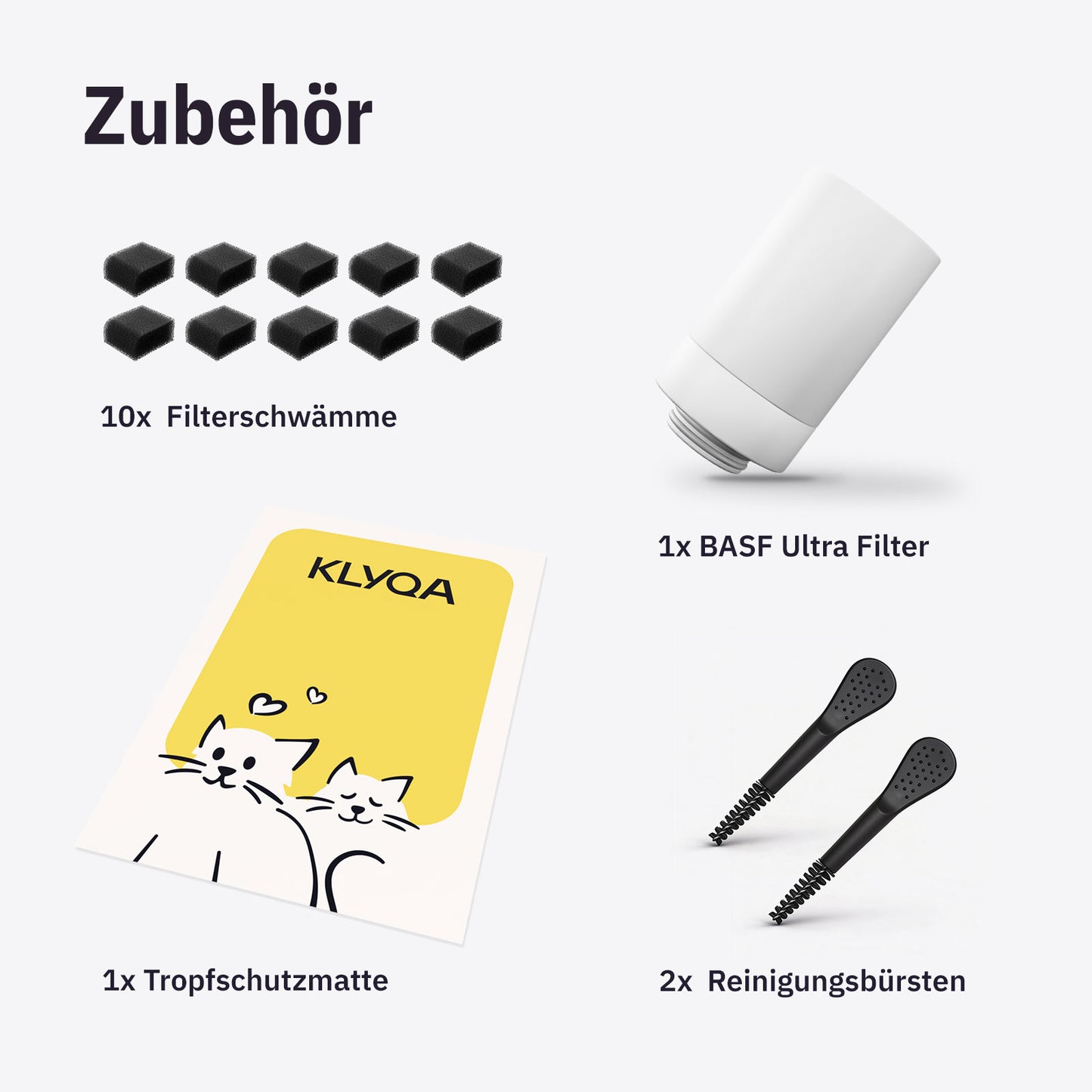 Smarter Trinkbrunnen für Katzen - mit viel Zubehör